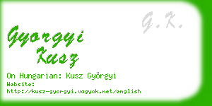 gyorgyi kusz business card